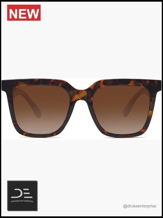 Large Square Polarized Sunglasses UV400 Protection Retro Classic Style Unisex main image 2